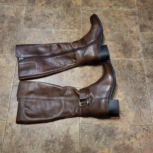 Naturalizer Leather Knee High Boots. Chocolate Brown. Size 6M